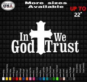 In God We Trust Christian Vinyl Decal Sticker Car Window Stickers Decal - Bild 1 von 1