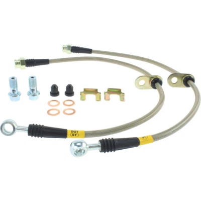 StopTech 950.47001 Front Braided Brake Line Kit for 2005-06 9-2X / 02-05 Impreza - Image 1 of 2
