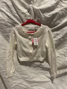Children’s Place Off White Sweater W/ Pearl Accents NWT Sz 4  - Picture 1 of 5