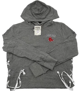 VICTORIA’ SECRET PINK MLB BOSTON RED SOX HOODIE PULLOVER NWT MEDIUM - Picture 1 of 3