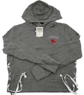 VICTORIA’ SECRET PINK MLB BOSTON RED SOX HOODIE PULLOVER NWT MEDIUM - Image 1 of 3