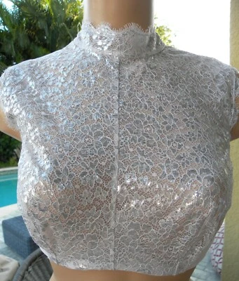 Victorias Segreto Reggiseno 36C Argento Rosa collo Alto Collana Bring Shine - Immagine 1 di 3