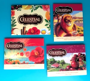 CELESTIAL SEASONINGS Set of 4 MAGNETS w/Artwork from Celestial Tea Boxes-NEW - Picture 1 of 7