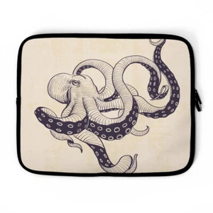 Octopus Dessin Ordinateur Portable Manche,Étui Portable,Appareil Étui Sac - Photo 1/8