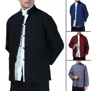 Bruce Lee Kung Fu Wingchun Coat Jacket Martial Arts Taichi Uniform Men Tang Suit - Picture 1 of 10