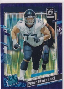 2023 Panini Donruss Optic NFL Football No 296 Peter Skoronski Rookie Purple - Bild 1 von 2