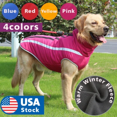 Waterproof winter dog warmer coat Vest jacket dog warm clothes padded Large dogs - Image 1 of 4