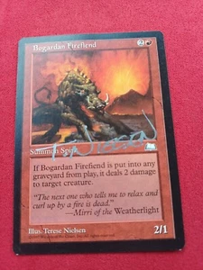Bogardan Fiend Weatherlight Signed by Terese Nielsen Magic the Gathering  - Picture 1 of 1