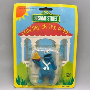Cookie Monster Pvc Figure with Sailboat Sesame Street 3 inch Tara Toy Vintage - Picture 1 of 6