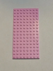 LEGO BRIGHT PINK 8 X 16  PLATE PIECE BUILDING PLATFORM PART - Picture 1 of 3