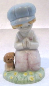 Vintage Kinka Wishing You God's Blessing Boy Praying Figurine 4.5" - Picture 1 of 5