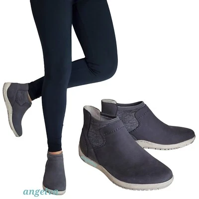 Dansko Lizette Impermeable Nubuck Slip On Zapatillas Tobillo Chelsea Botas Gris Foto 1 de 4