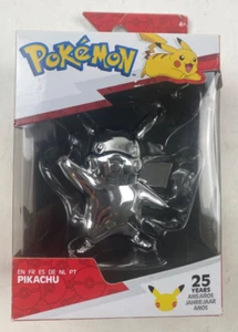 Pokemon 25 Years Anniversary Pikachu Figur Silber Chrome - Bild 1 von 2