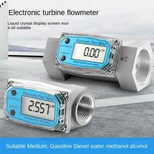Digital Turbine Flow Meter for Measuring Gasoline Diesel Kerosene Water Sensor - Picture 1 of 7