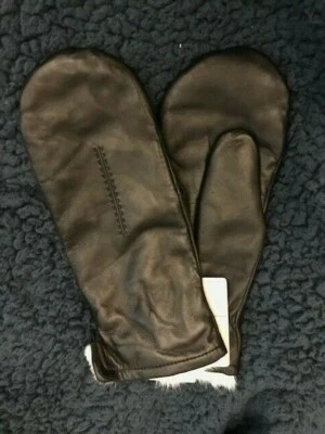Mitones de cuero, talla M, piel de cordero Foto 1 de 4