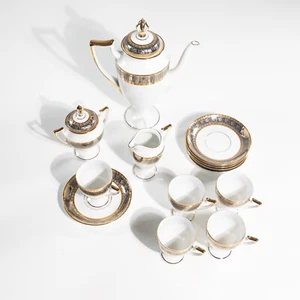 ELW - Ernst Leitner Wiesau - Servicio de café 11 piezas - oro de 24 quilates - vintage - Imagen 1 de 6