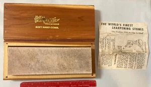 Vintage Halls Pro Edge Sharpener Soft Hard Combo W/ Cedar Box KNIFE CHISEL TOOLS - Picture 1 of 2