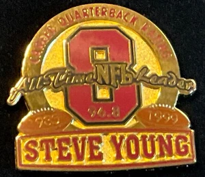 San Francisco 49ers Steve Young All Time Quarterback Rating Leader Pin - Picture 1 of 1