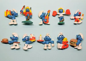 Reklamefiguren, 10 Mc Donalds Schlümpfe, 1. + 2. Serie, Peyo 1996, komplett, rar - Bild 1 von 2