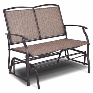 Patio Loveseat Glider Rocking Bench Double Chair With Arm Backyard Outdoor - Picture 1 of 7