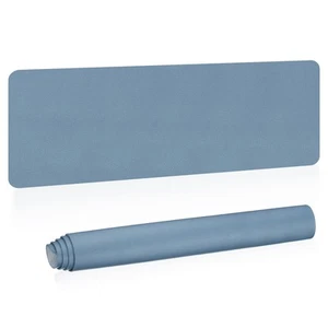55"x17" Large Desk Mat, PU Leather Dual Side Large Desk Pad, Grey Blue - Photo 1/6