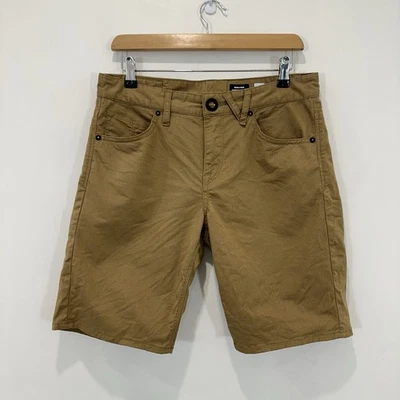Volcom Solver Lite Shorts Men 30 Brown Cotton Blend Stretch Modern Straight - Image 1 of 4
