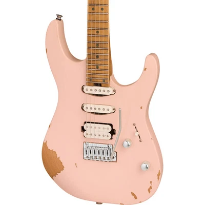 Charvel Pro-Mod Signature Rick Graham DK24 2PT CM Guitar - Worn Shell Pink - Image 1 of 4