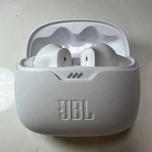 JBL Tune Beam True Wireless Bluetooth Noise-cancelling Earbuds, White - Picture 1 of 7