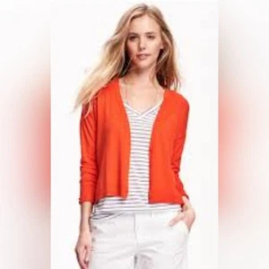 Cárdigan para mujer Old Navy, naranja brillante, mediano, nuevo con etiquetas - Imagen 1 de 7