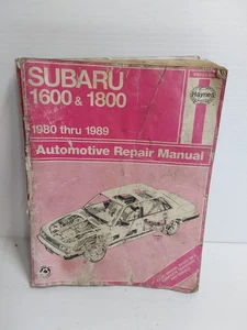 Haynes 89003 For Subaru 1600 & 1800  Repair Manual. - Picture 1 of 2