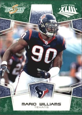 2008 Score Super Bowl XLIII Green #124 Mario Williams - FB - Image 1 of 2