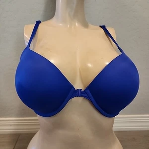Reggiseno push up Victorias Secret rosa 38D blu imbottito ferretto chiusura frontale - Foto 1 di 5