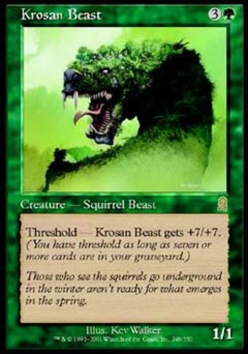 Krosan Beast - Heavy Play MTG Odyssey - Image 1 of 1