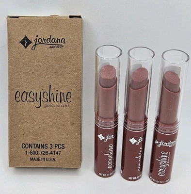 Jordana EasyShine Glossy Lip Color #12 Sugar Cookie Lot Of 3 New In Box - Image 1 of 4