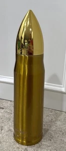 Bullet Shape Tumbler Water Bottle Gold Tone - Picture 1 of 9