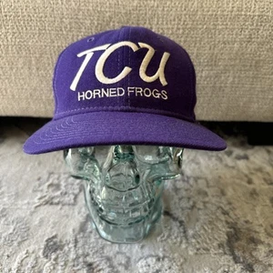Vintage TCU Texas Christian University Frösche Sport Spezialitäten Druckknopflasche Schrift - Bild 1 von 13