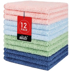 Paquete de 12 toallitas de microfibra, muy absorbentes y suaves. - Imagen 1 de 7