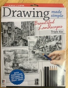 Drawing Made Simple Kit. Landscapes. Graphite. Charcoal. - Picture 1 of 2