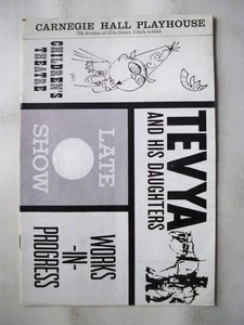 TEVYA AND HIS DAUGHTERS Playbill MIKE KELLIN / JOAN HARVEY NYC 1957 - Picture 1 of 2