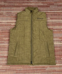 Ariat Crius braun isoliert verdecktes Tragen durchgehender Reißverschluss gefütterte Weste Herren Medium - Bild 1 von 14
