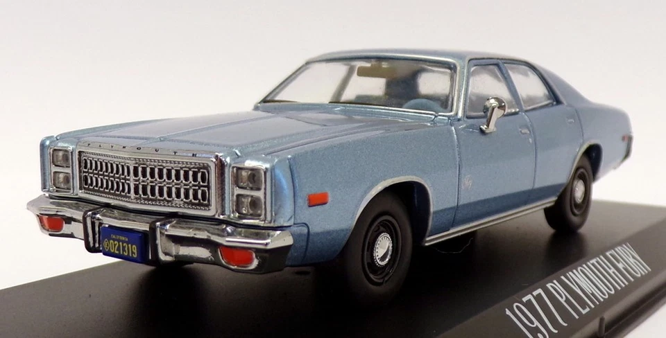 Greenlight 1/43 scale 86559 - 1977 Plymouth Fury - Metallic Blue - Image 1 of 4