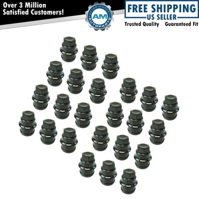 Juego de 24 tapones de tuerca de rueda de plástico negro para camioneta Chevrolet GMC Cadillac nuevo Foto 1 de 4