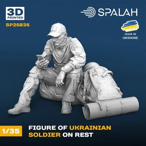 Figura Modelo Spalah SP25835 Soldado ucraniano en reposo 1:35 - Imagen 1 de 3