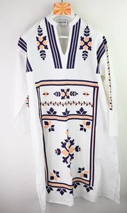 Antik Batik “Annika” kaftan in white/aubergine/mandarin size S/38 - Picture 1 of 12