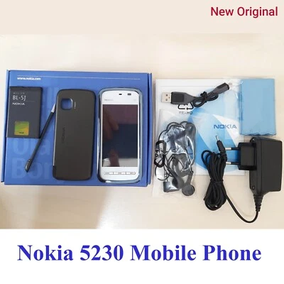100%  Genuine Original Nokia 5230 2MP 3G GSM Touchscreen Unlock Mobile Phone - Image 1 of 4
