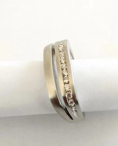 Ring Sterlingsilber mit klarem Kristall Größe 10,5 - Bild 1 von 1