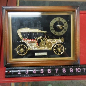 VINTAGE LINDEN ROLLS ROYCE 1910 ANTIQUE AUTOMOBILE CAR CLOCK JAPAN MANTEL  #SP - Picture 1 of 9
