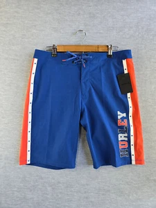 Hurley BBQ Sommer Bade Board Shorts rot weiß blau Neu mit Etikett Größe 32 Sommer - Bild 1 von 8