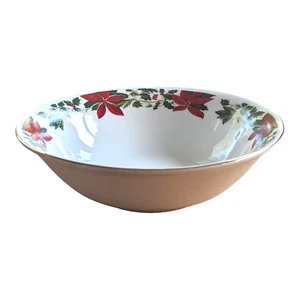 Gibson Everyday Poinsettia Holiday Bowl Replacement Soup Salad  6.25" Christmas - Picture 1 of 8