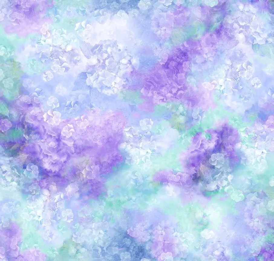 QT Hydrangea Blooms by Carol Cavalaris 29561 X Multi Hydrangea Texture Cotton - Image 1 of 1